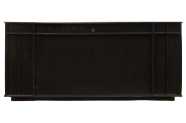 Фото ящик п/э дрожжевой 400х300х180 черный сплошной на сайте www.kiit.ru в интернет-каталоге КИИТ ☎ +7(800) 707-07-45