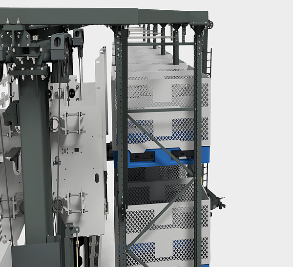 Кран-штабелер одинарной глубины хранения для обработки одной паллеты