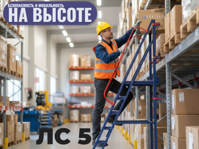 Лестница передвижная Rusklad ЛС-5. Изображение №4