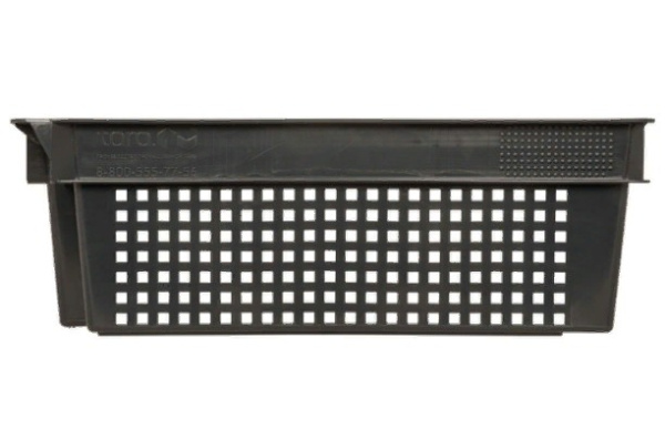 Фото ящик п/э 600х400х200 дно сплошн. стенки перф. черный, вес 1,5 кг на сайте www.kiit.ru в интернет-каталоге КИИТ ☎ +7(800) 707-07-45