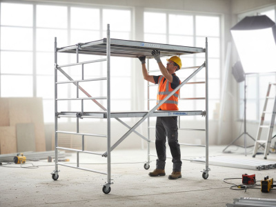 Передвижные монтажные подмости Megal ПМП-1400 (1,4х2,0 м, высота рабочей зоны 3,1 м, 200 кг/м2). Изображение №3