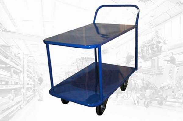 Фото тележка платформенная 2-х ярусная 700х1200 мм, металл кп-2-м-150-и на сайте www.kiit.ru в интернет-каталоге КИИТ ☎ +7(800) 707-07-45 Изображение №2