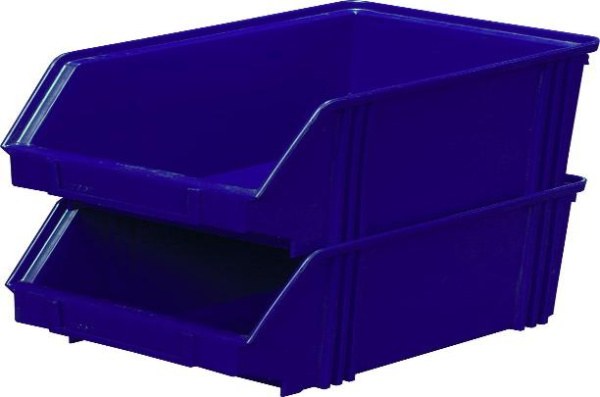 Фото складской лоток 250x148x130 синий на сайте www.kiit.ru в интернет-каталоге КИИТ ☎ +7(800) 707-07-45