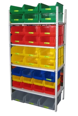 Стеллаж с полками 4 шт. и лотками 27 шт. Стелла-техник СУ-4. Изображение №4