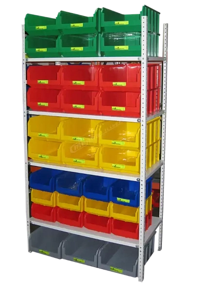 Стеллаж полочный с ящиками Стелла-техник СУ-4