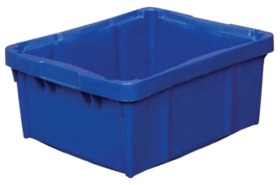 Ящик п/э "Тетра-брик" 480х392х220 (0,5л) синий морозостойкий. Изображение №1