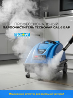 Пароочиститель профессиональный Tecnovap GAL | Давление 6 бар, пар 165°C