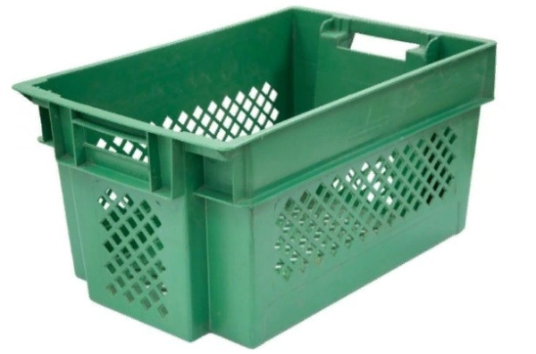 Фото ящик п/э 600х400х300 перфорированный зеленый на сайте www.kiit.ru в интернет-каталоге КИИТ ☎ +7(800) 707-07-45
