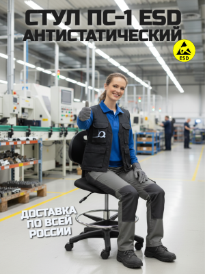 Стул антистатический Gresson ПС-1 ESD. Изображение №1