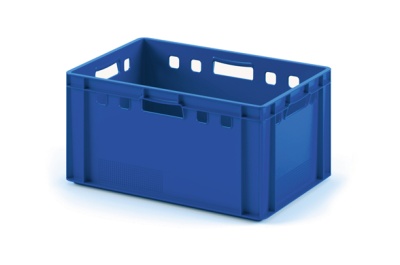 Пластиковый ящик для мяса Iplast E3 12.423 600х400х300 синий. Изображение №1