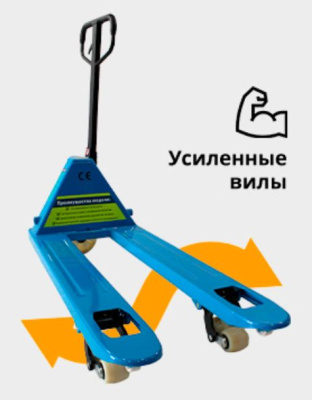 Тележка гидравлическая TOR RHP (BF) 3000 кг 1150 мм резиновые колеса . Изображение №2