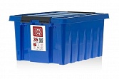 Синий ящик Rox Box 36 литров с крышкой и клипсами 