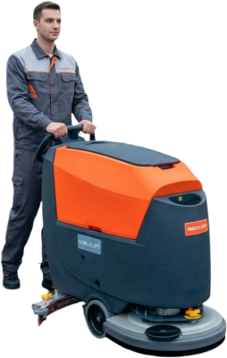 Самоходная аккумуляторная поломоечная машина Noblelift ND530 (530 мм, 50/50 л, 2650 м2/ч, Li-ion опционально). Изображение №1