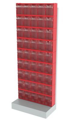 Стойка с ячейками 45 шт. Стелла-техник 403-00-00-09 (605х330х1500). Изображение №1