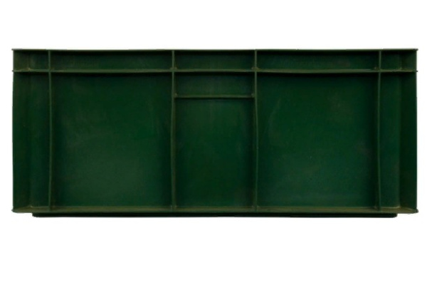 Фото ящик п/э мясной 600х400х250 сплошной зеленый, вес 2,2 кг на сайте www.kiit.ru в интернет-каталоге КИИТ ☎ +7(800) 707-07-45