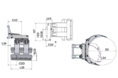 Полноповоротные 360° захваты для рулонов бумаги с функцией наклона 90° (CC). Изображение №1