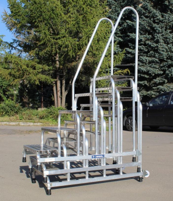  Монтажная подставка MEGAL (тип 1) 4 ступени с двумя поручнями 050404 (2,8 м, 4 ступени, 150 кг). Изображение №7