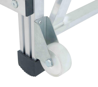 Лестница-подмости MEGAL ЛП-1,0 | Высота 1 м, 4 ступени, поручень, колеса. Изображение №6