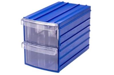 Контейнер с 2-мя выдвижными лотками Plastic Drawer 110x90x160 мм. Изображение №1