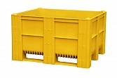 Контейнер BoxPallet 10-100-ОА-ACE-3 1200х1000х740 мм сплошной на 3-х полозьях желтый