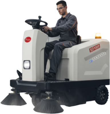 Подметальная машина XGroup SD1000 с местом оператора (1000 мм, 5500 м²/ч, LiFePO4 48В). Изображение №1
