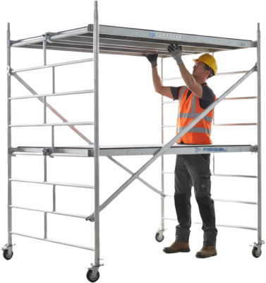 Передвижные монтажные подмости Megal ПМП-1400 (1,4х2,0 м, высота рабочей зоны 3,1 м, 200 кг/м2). Изображение №1