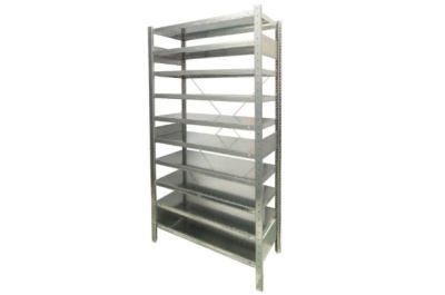 Стеллаж металлический 10 полок на безболтовом соединении 2000x1000x400. Изображение №1