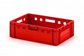 Пластиковый ящик для мяса Iplast E2 12.422 600х400х200 красный