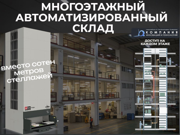 Многоэтажный автоматизированный склад для производства -от проекта до реализации в КИИТ