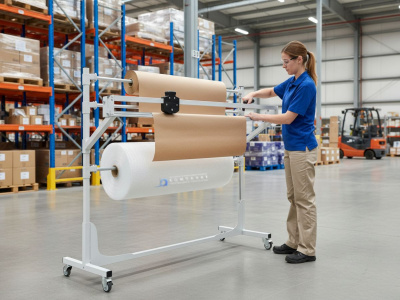 Стойка для рулонов с резаком GRESSON СРР-1500 (1500 мм, рабочая ширина реза 1335 мм, на колесах). Изображение №9