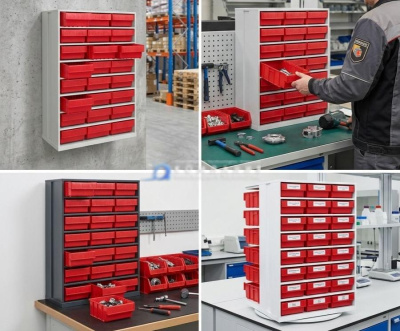 Кассетница GRESSON К-24 (24 пластиковых лотка, 955x605x410 мм). Изображение №1