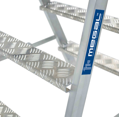 Складные подмости MEGAL СРП-700 | Рабочая высота 2.7 м, площадка 0.7 м,  двухсторонний подъем. Изображение №5