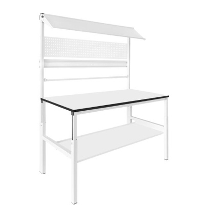  Упаковочный стол GRESSON КСУ-1200 (1200x700 мм, регулировка высоты, с верхней наклонной полкой). Изображение №9