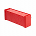 Короб красный Стелла с откидными прозрачными ящиками вид сзади