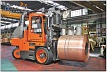HUBTEX DKS 200 компактный автопогрузчик 20 тонн со штырем для рулонов стали