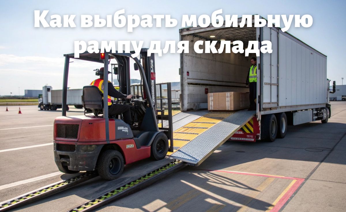 мобильная рампа — универсальное и экономичное решение для любого склада, где важно быстро и безопасно перемещать грузы с земли в кузов автомобиля без стационарного дока