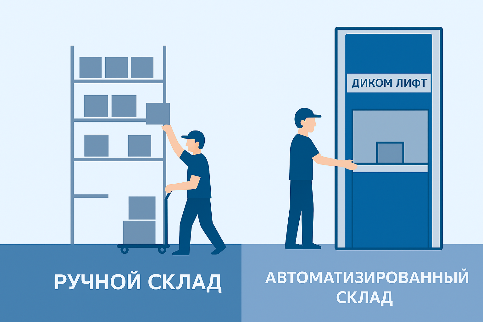 Оператор стоит на месте, не наклоняется и не тянется вверх. Всё происходит в так называемой золотой зоне доступа — между уровнем пояса и плеч - статья для склада и производства - КИИТ