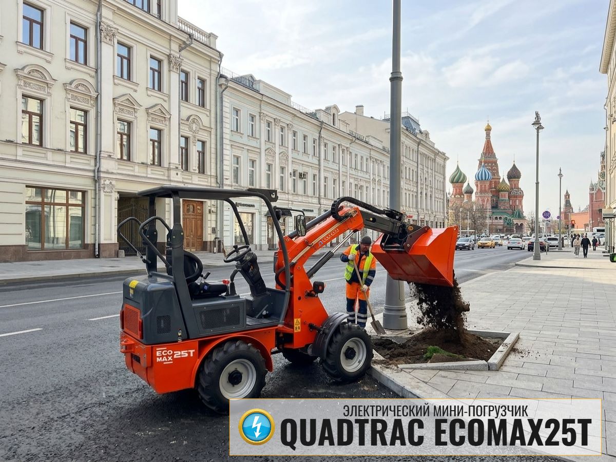 Электрический мини-погрузчик QUADTRAC EcoMax25T